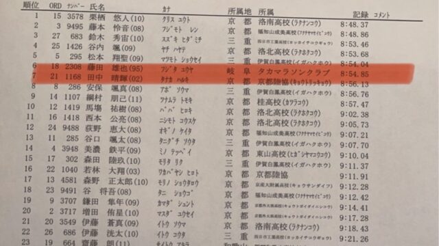 ＜6.13＞3000m自己ベスト更新（京都産業大学記録会）