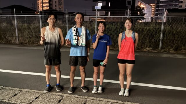 《8.26》インターバル走（1000m×7set）